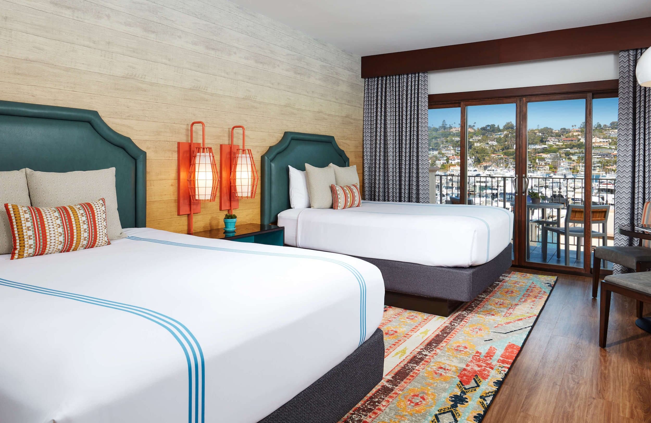 A marina view Jr Two Bedroom Suite at Kona Kai