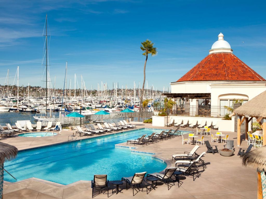 Luxury hotel pool in San Diego