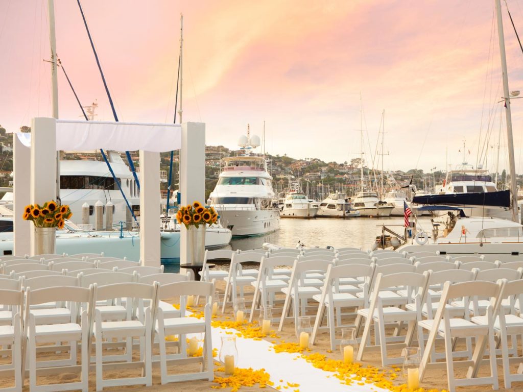 Shelter Island marina wedding at Kona Kai Resort San Diego