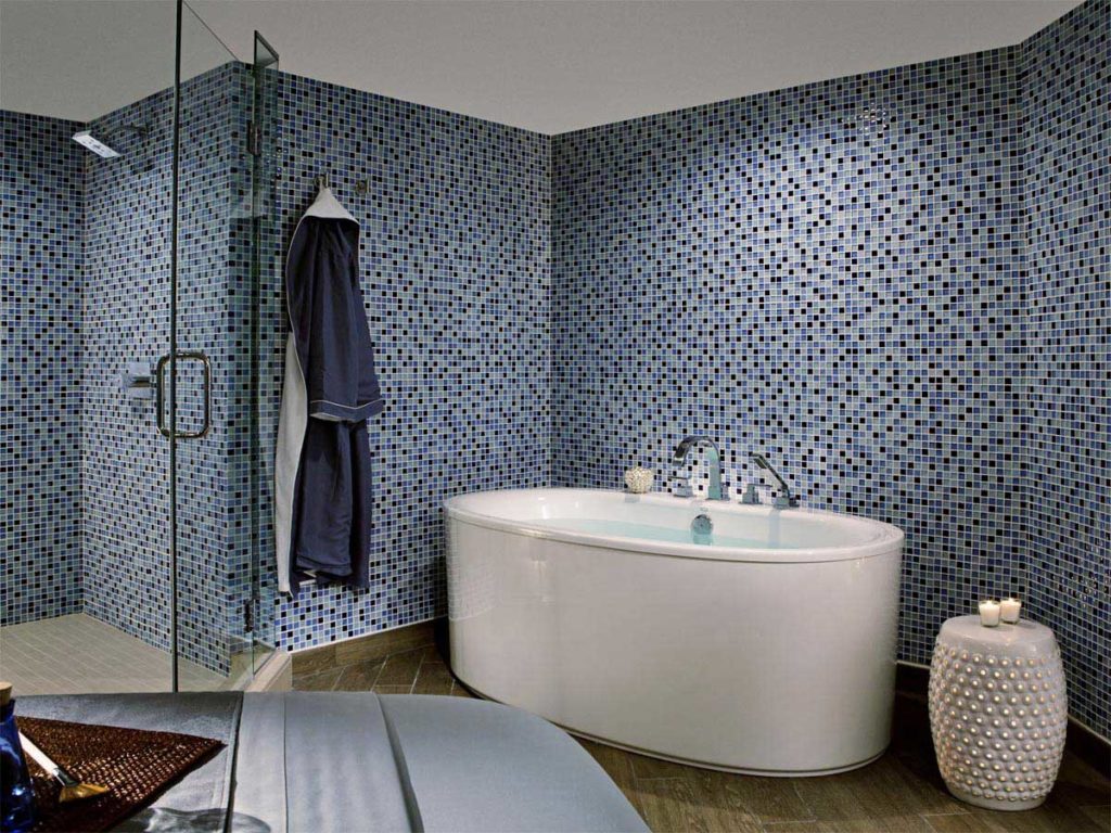 Spa room with soaker tub in San Diego
