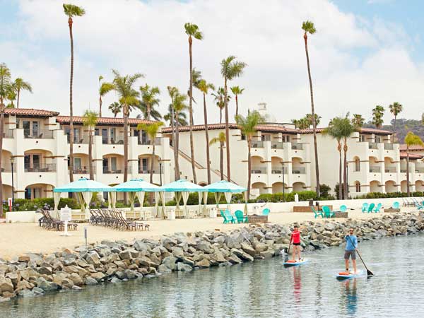 Paddle Boarding At Kona Kai Resort.