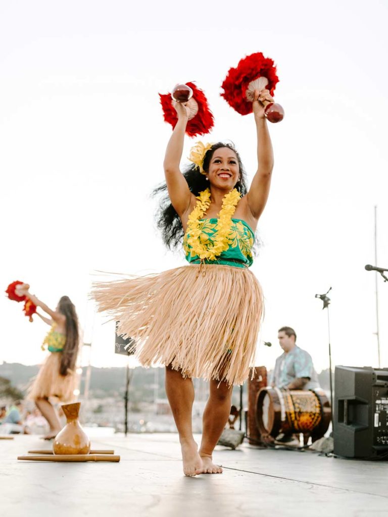 Dancer In A Hula Skirt.