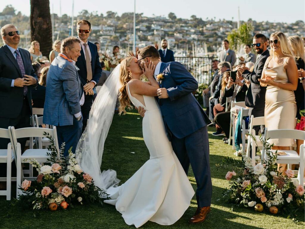 Bride And Groom Kiss.