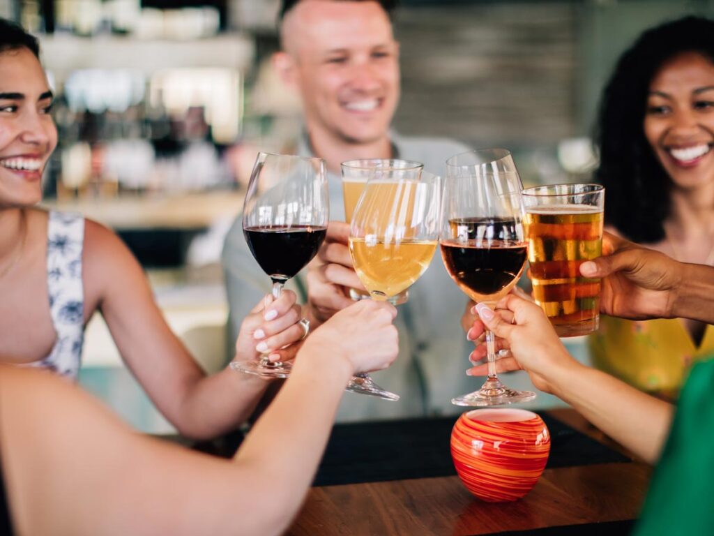 Friends Having Drinks.